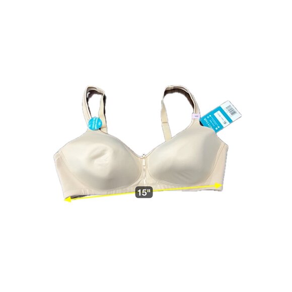 Vanity Fair Lingerie Body Caress Wireless Bra Damask Neutral Sz 40D Intimate NWT - Picture 11 of 13